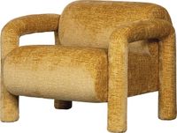 WOOOD Lenny Fauteuil - Polyester - Goud/Geel - 65x76x82