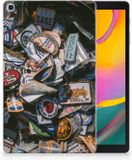 B2Ctelecom Samsung Galaxy Tab A 10.1 (2019) Uniek Tablethoesje Badges