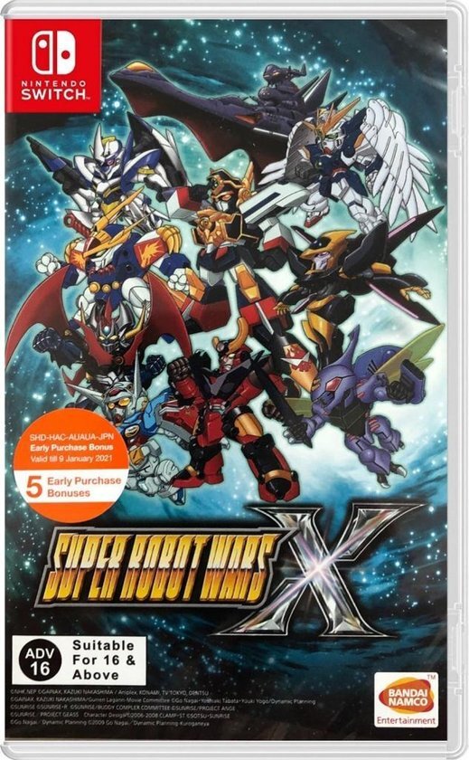 Namco Bandai super robot wars x Nintendo Switch