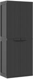 vidaXL Tuinkast 65x37x165 cm polypropeen zwart