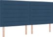 vidaXL Boxspring bed met matras met hoofdeinde Blauw 200 x 200 cm Stof