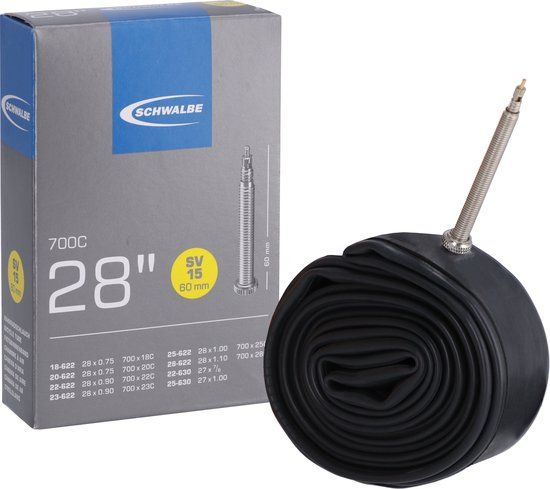 Schwalbe SV15 - Binnenband Fiets - Frans Ventiel - 60 mm - 28 x 3/4 - 7/8 - 1 - 11/16