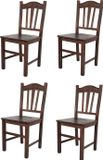 t m c s Tommychairs Silvana - Eetkamerstoelen - Set van 4 - Walnoot - Hout
