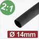 Quadrios 24CA268 Krimpkous zonder lijm Zwart 14 mm 7 mm Krimpverhouding:2:1 per meter