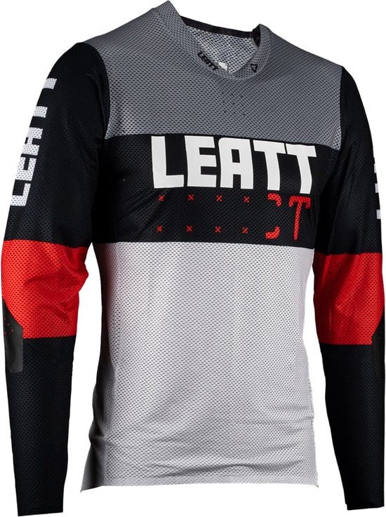 Leatt MTB Gravity 4.0 LS Jersey Men, grijs/rood
