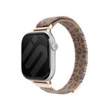 Strap-it Bracelet milanais fin pour Apple Watch 38/40/41/42mm - Or rose léopard