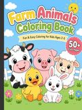 Easy & Fun Baby Farm Animals Coloring Book for Kids Ages 2–5