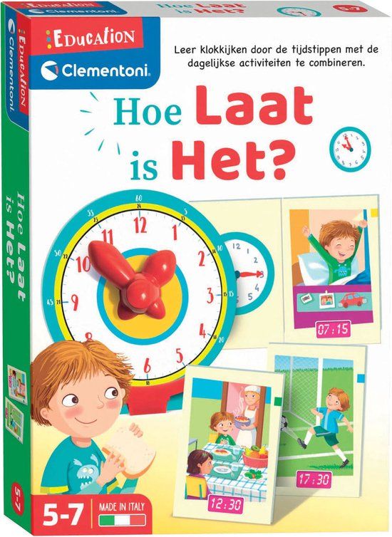 Clementoni - Leren Klokkijken - Educatief Spel - Vanaf 5 Jaar