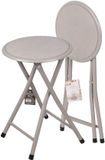 Urban Living Bijzet krukje - Set van 2 - Grijs - Metaal - 30 x 45 cm
