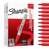 Sharpie Merkstift (met fijne punt), 12 stuks verpakking, Rood