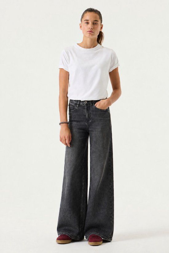 Garcia Annemay Meisjes Wide Fit Jeans Zwart