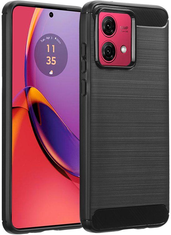 imoshion Brushed Backcover voor de Motorola Moto G84 - Zwart