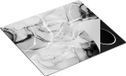 Chefcare Inductie Beschermer Abstracte Kunst - Groene Marmer - Zwart Wit - 58,3x51,3 cm