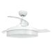 Jocca Plafondventilator met dimbaar ledlicht, intrekbare vleugels, afstandsbediening, timer, zomer- en winterfunctie, wit