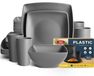 Solidchoice - Service de vaisselle en plastique de 16 pièces pour 4 personnes