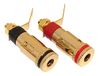 Dynavox Inbouw bananenhulzen, 2 x rood, 2 x zwart