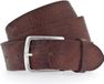 b.belt Zac Ledergürtel W100 Mid Brown bruine leren riem voor heren