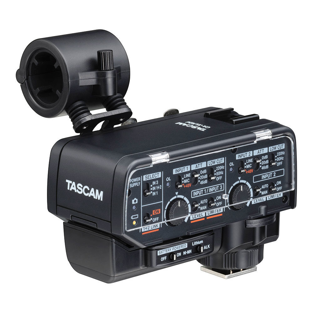 Tascam Tascam CA-XLR2d-AN XLR Microfoon Adapter Kit voor camera's (3.5mm analoog)