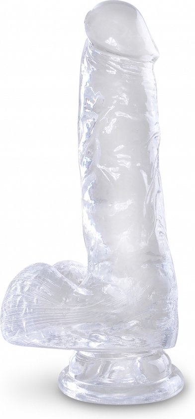 King Cock Realistische Dildo Met Ballen - Clear 6 (1ST)