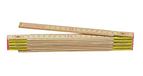 Metrica Metrica 23110 mètre pliant en bois 2 m, décimales rouges, couleur naturelle