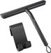 Merkloos Douchewisser met ophanghaak - anti-slip handvat - 1 stuk - zwart - 21 cm