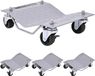StarTech Rangeringhulp voor auto's - Set van 4 wielsteunen - 680 kg per platform - Maximale bandbreedte 30 cm - Staal - Zilver