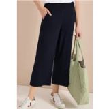 Cecil 3/4 High Waist broek met wijde pijpen in Loose Fit
