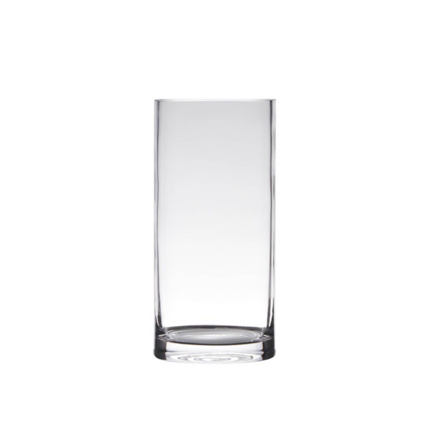 Hakbijl glass Cilinder vaas van glas 40 x 12 cm - Transparant