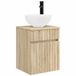 vidaXL Wandgemonteerde wastafelmeubel Sonoma Eiken 39 x 41 x 64,5 cm