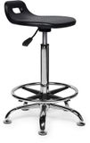 Dromerio Ergonomische Stahulp Kruk Zwart Standaard (50-68cm) / met Voetsteun / Standaard wielen