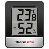 ThermoPro TP49B-3 TP49B-3 Thermomètre et hygromètre Noir, Argent