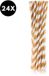 Godan Papieren rietjes wit/rose goud | 24 stuks