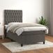 Maison Exclusive - Lit boxspring avec matelas, gris foncé, 80 x 200 cm, velours