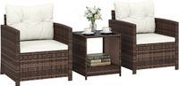 Outsunny Rattan Bistro Set - Crème