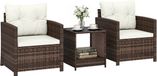 Outsunny Rattan Bistro Set - Crème