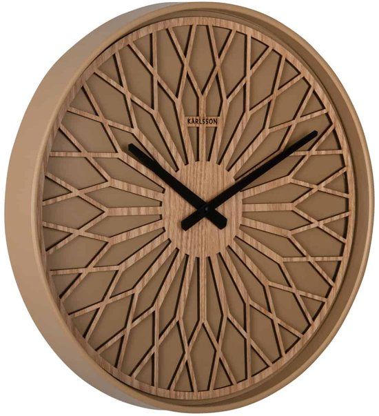 Karlsson Wandklok Girasol - Mokka - Ø40.6cm - Wandklok Modern