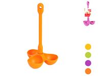 Home 8359500 Eierkoker, silicone, meerkleurig, antiaanbaklaag, 3 plaatsen