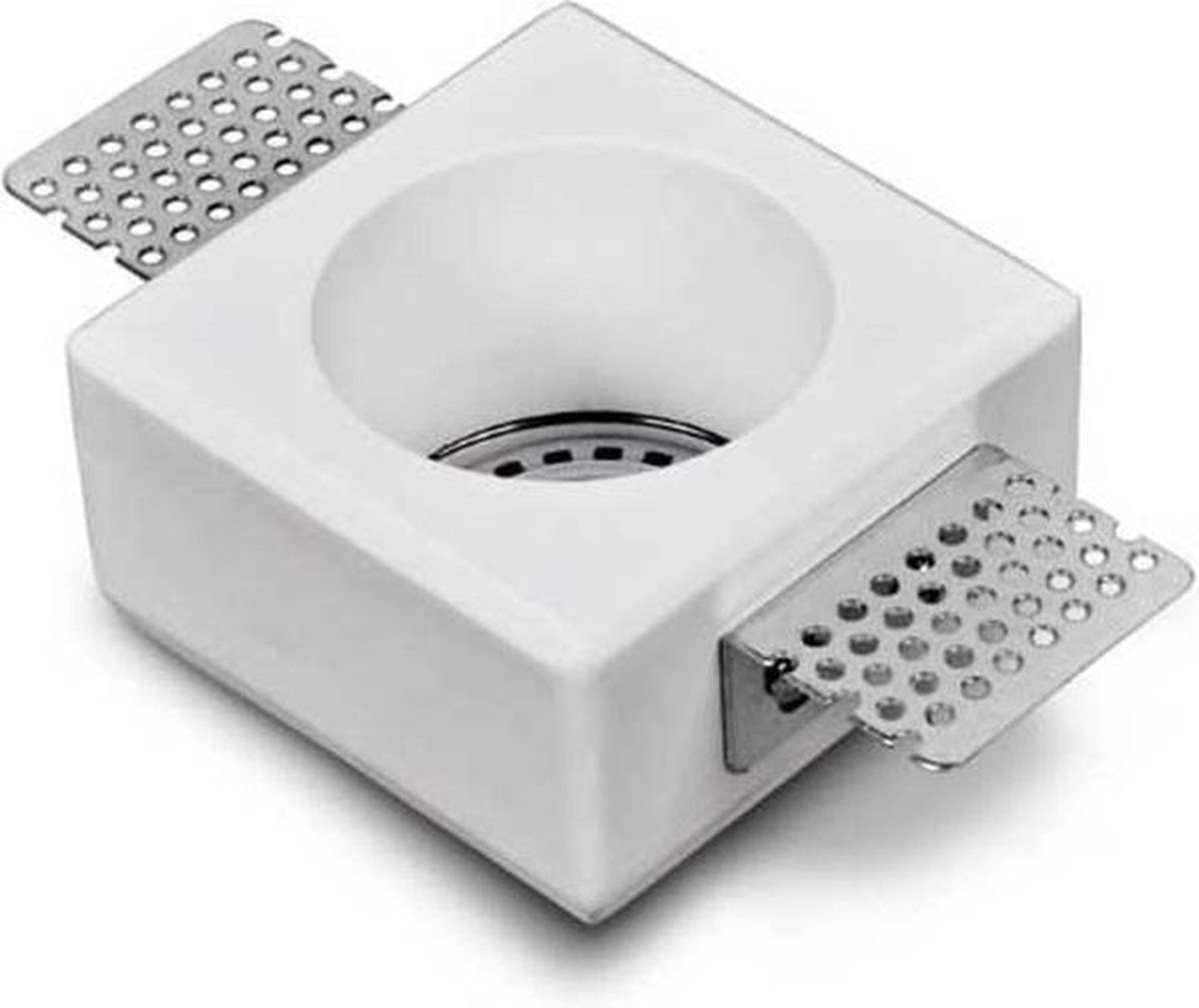 LEDmaxx Gips inbouwarmatuur rond verstelbaar Ø80mm GU10 max. 35W - Wit