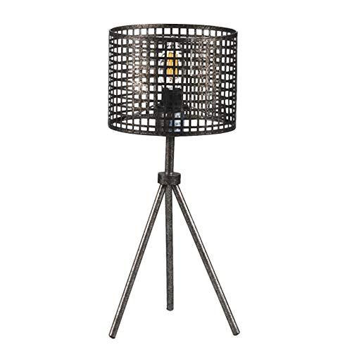 ONLI Tafellamp Statief Industrieel Metaal Geperforeerd Grijs - E14 - 39cm