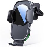 Famanu – Draadloze telefoonhouder voor auto met oplaadfunctie, automatische klem, 15W snelladen