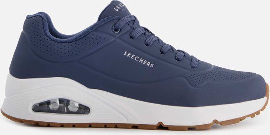 Skechers Uno - Stand On Air Heren Sneakers - Donkerblauw Maat 43