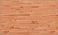 vidaXL Wastafelblad 100x60x1,5 cm massief beukenhout