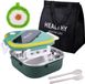 Allecta - Lunchbox 1300 ml avec compartiments pour l'école, le pique-nique et le travail - Bento Box avec set de couverts - Sac isotherme et éponge de nettoyage inclus