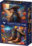 Bluebird Puzzle Far West Cowgirl en Bottes 2x500 pièces