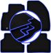 CARLUX-BLUE automatten voor Ford Focus MK2 (2004-2011)
