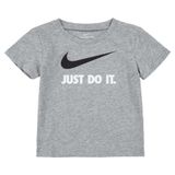 Nike NKB Swoosh T-shirt voor kinderen, korte mouwen, donkergrijs