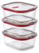 Lot de 3 boîtes de conservation en verre, 900 ml, empilables, compatibles micro-ondes et four