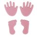 Rayher 31438262 wasmotief babyvoetjes/-handen, ca. 1,5 cm, zakje 2 babyhanden van was en 2 babyvoeten van was, kaarsen versieren, versierende was, wasmotief voor kaarsen, rosé