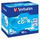Verbatim CD-R 80 min. 700MB 48X - 10 pièces en boîte jewel