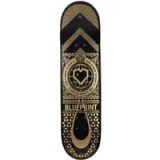 Blueprint Home Heart Skateboard (8,125 inch, zwart/goud)